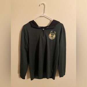 Milwaukee Bucks Quarter Zip Hoodie Size L